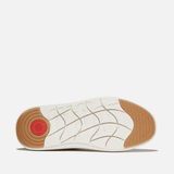 FitFlop RTG Leopard-Backtab Leather Suede Trainers In White/Leopard