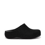 FitFlop Shuv Felt Clogs In Black