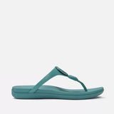 FitFlop SOLAY Glossy-Disc Toe-Post Sandals In Teal
