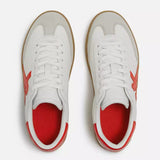 FitFlop THE DASH T-Toe Leather Trainers In Cherry Tomato