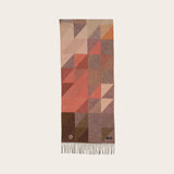 Fraas Cashmink scarf with geometric design in Sand