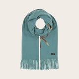 FRAAS Cashmink Stole With Embroidered Bows In Crystal Teal
