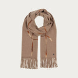 FRAAS Cashmink-Stole With Window Pane Check In Chinchilla