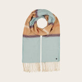 FRAAS Glittering Scarf With Stripe Design In Denim Dust