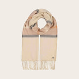FRAAS Glittering Scarf With Stripe Design In Marzipan