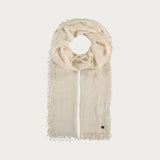 FRAAS Single Coloured Stole Viscose Blend In Pure White