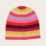 FRAAS Striped Knitted Hat Made From Pure Wool In Coral