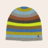 FRAAS Striped Knitted Hat Made From Pure Wool In Granny Smith