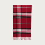 FRAAS Wide Cashmink Scarf With FRAAS Plaid Check In True Red