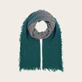 FRAAS Wool Scarf Ombré Design In Crystal Teal