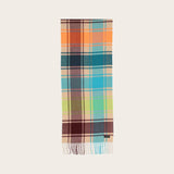 FRAAS Cashmink Scarf With Colourful Checks In Sand