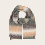 FRAAS Rainbow Knitted Scarf With Colour Gradient In Stone