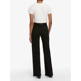 FRAME Le Slim Palazzo High Rise Wide-leg Flare In Black