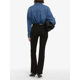 FRAME The Icon Mid Rise Flare In Black