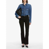 FRAME The Icon Mid Rise Flare In Black