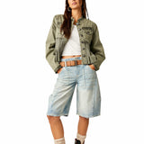 Free People Cassidy Jacket in Olive
