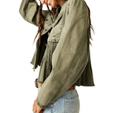 Free People Cassidy Jacket in Olive