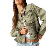 Free People Cassidy Jacket in Olive