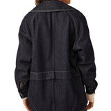 Free People Denim Car Coat