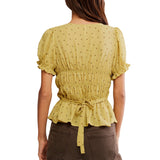 Free People Adore You Blouse in Crushed Rosemary