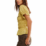 Free People Adore You Blouse in Crushed Rosemary
