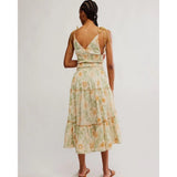 Free People Adriel Floral Print Cami Dress In Ivory