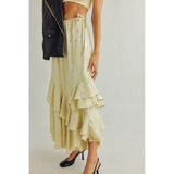 Free People Autumn Promenade Maxi Skirt in Tea Cookie Ivory
