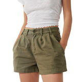 Free People Billie Chino Shorts Green