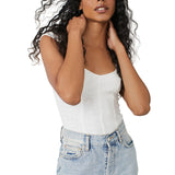 Free People Boss Babe Tank in White