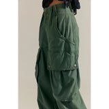 Free People Brentwood Slouch Pants in Aged Green