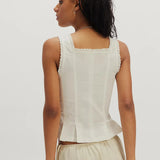 Free People Bridgette Corset Top in Ivory