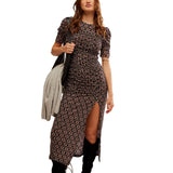Free People Briella Midi Dress In Black Combo
