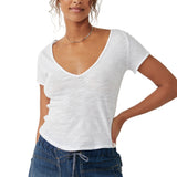 Free People Care Sunny Days Ahead Tee White