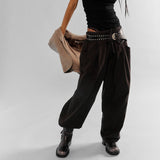 Free People Chambers Laidback Pull-On Pant in Black