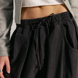 Free People Chambers Laidback Pull-On Pant in Black