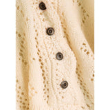 Free People Charlotte Cotton Blend Crop Pointelle Sweater In Shortbread