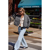 Free People Chloe Jacket In Charcoal Combo