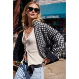 Free People Chloe Jacket In Charcoal Combo