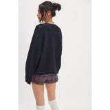 Free People Cool Of The Night Cardi in Black