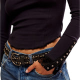 Free People Cuff It Long-Sleeve Top In Black