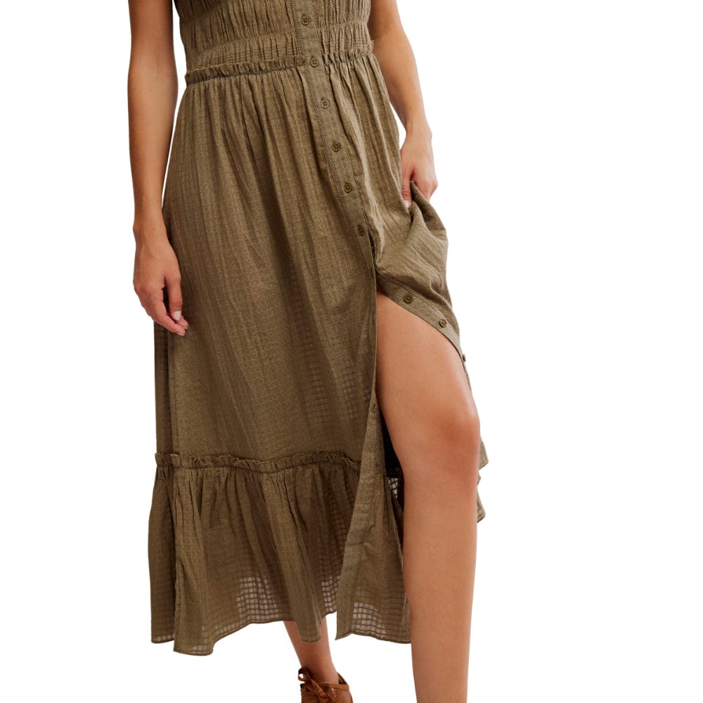 Free People Desert Dazed Midi Dress in Caiman
