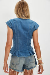 Free People Dylan Denim Vest