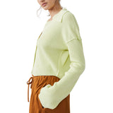 Free People Ella Sweater Shirt in Lime