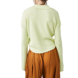 Free People Ella Sweater Shirt in Lime