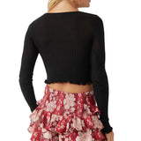 Free People Erica Cardi Dark Chocolat