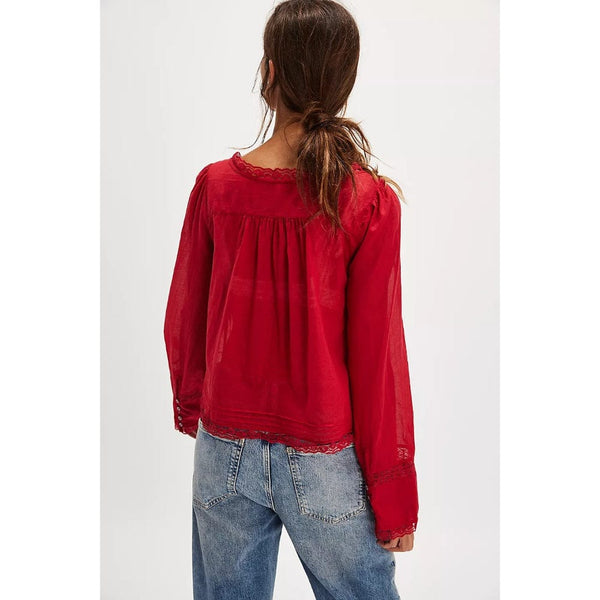 Free People Forevermore Long-Sleeve Top In Rubies