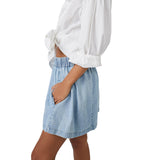 Free People Get Free Chambray Pull On Short