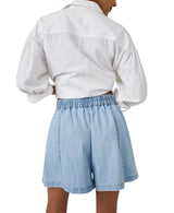 Free People Get Free Chambray Pull On Short