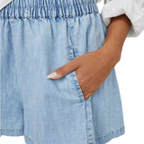 Free People Get Free Chambray Pull On Short