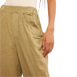 Free People High Road Solid Pull-On Barrel Trousers In Python